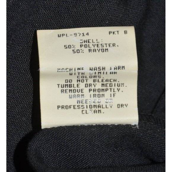 Vintage Sag Harbor Ladies Blazer Jacket Black Gold Button Collared Size 14 Retro - Picture 8 of 9